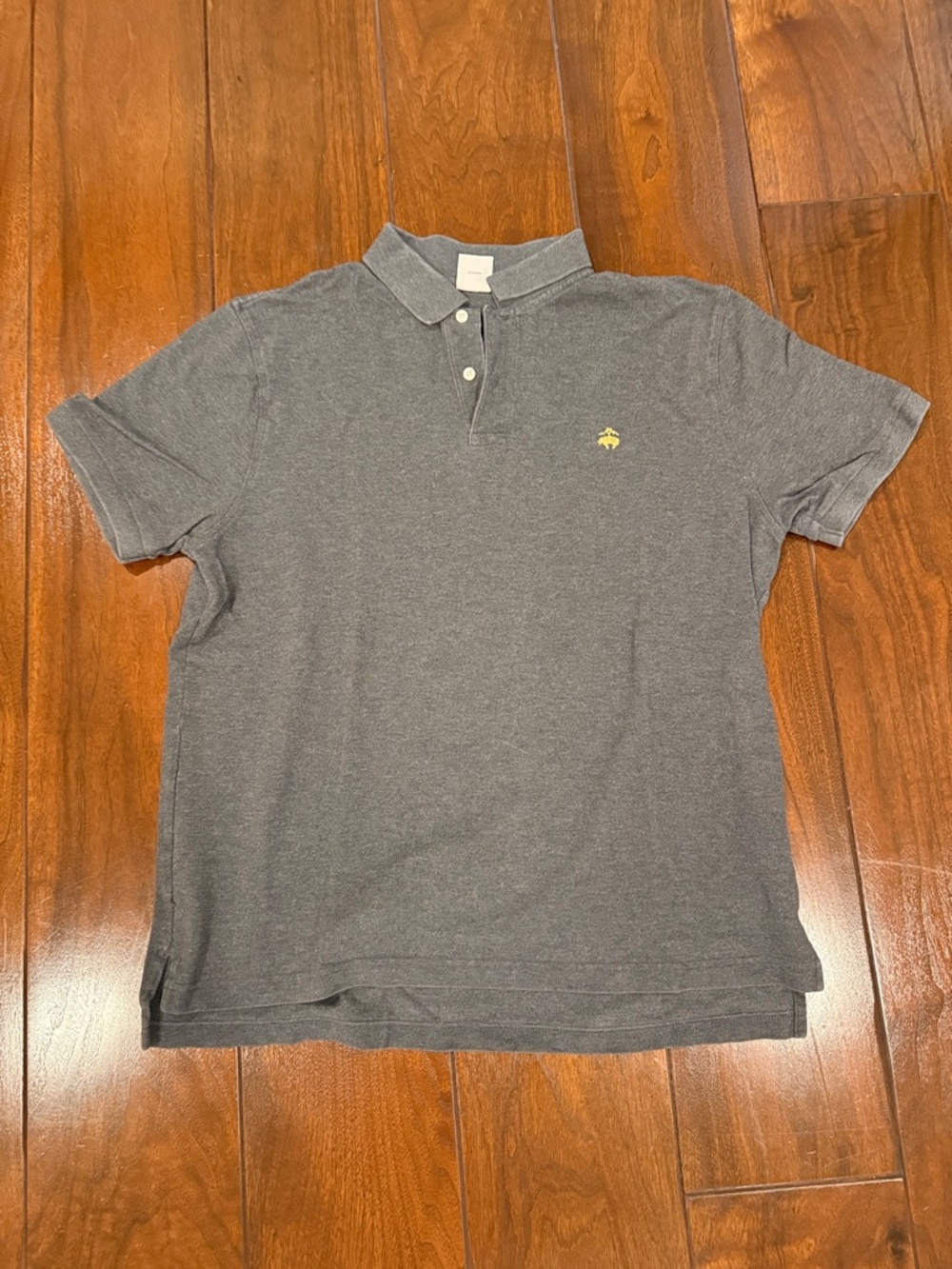 Brooks Brothers Gray Polo with Yellow Embroidered Logo